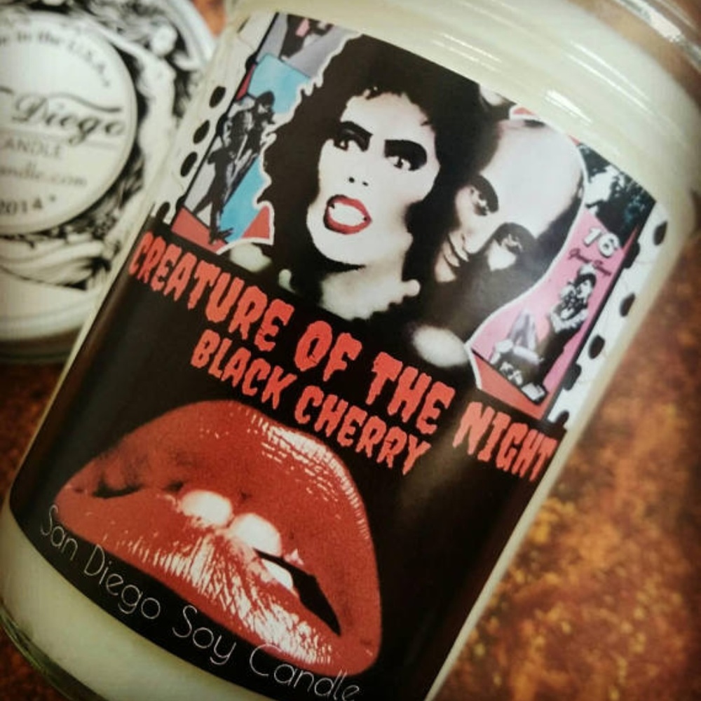 Rocky Horror black cherry soy candle